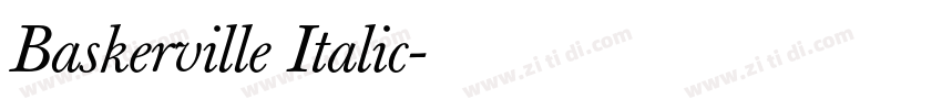 Baskerville Italic字体转换 Baskerville Italic字体转换